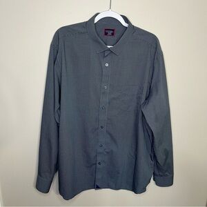 Untuckit Alessio Wrinkle Free Navy Plaid Button Up Shirt size XXL